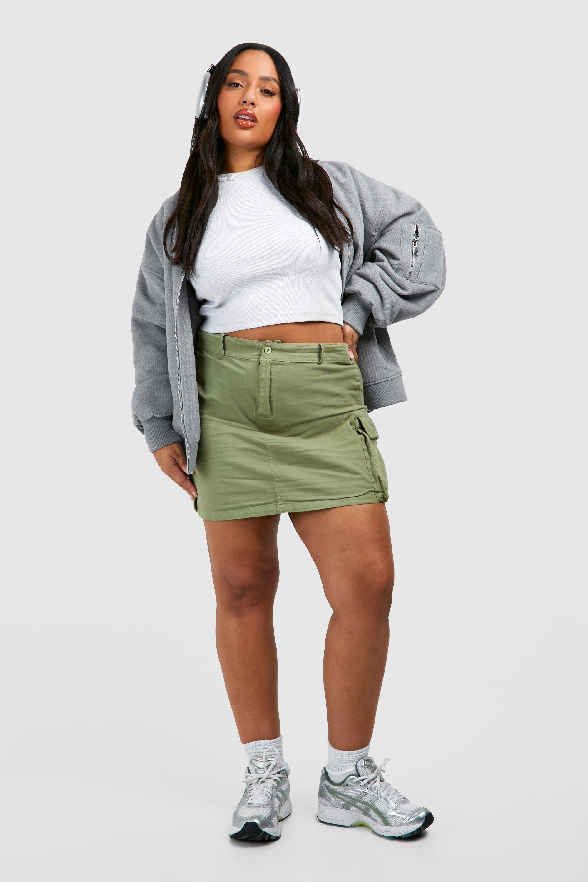 Khaki skirt outlet uk